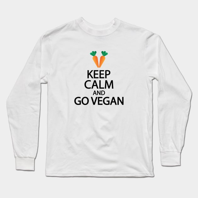 Keep calm and go vegan Long Sleeve T-Shirt by It'sMyTime